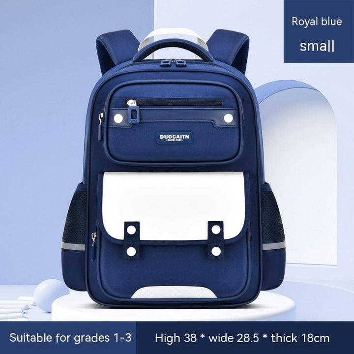 Schoolbag British Style Large Capacity Portable Burden Alleviation