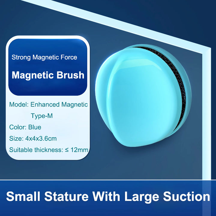 Mini Magnetic Fish Tank Brush - Double-Sided Glass Cleaner for Algae Removal