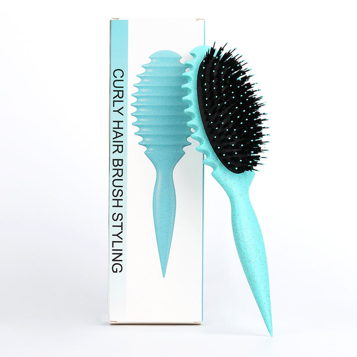 Curl Defining Boar Bristle Detangling Hair Brush