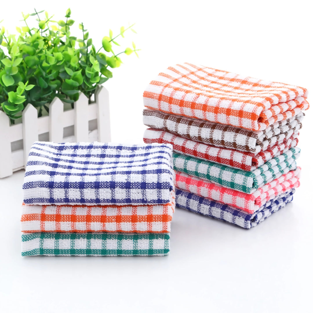 Cotton Kitchen Tea Towels - Absorbent & Lint-Free Dish Towels