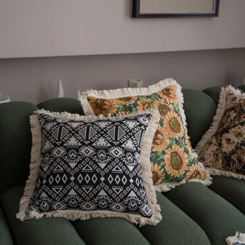 American Jacquard Multi-color Cushion Cover