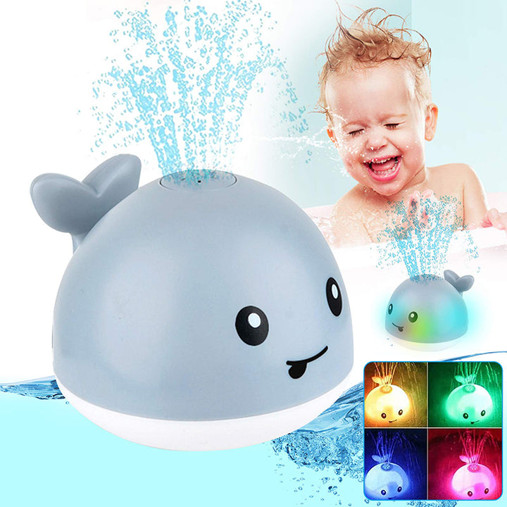 Whale Sprinkler Bath Toy with Lights