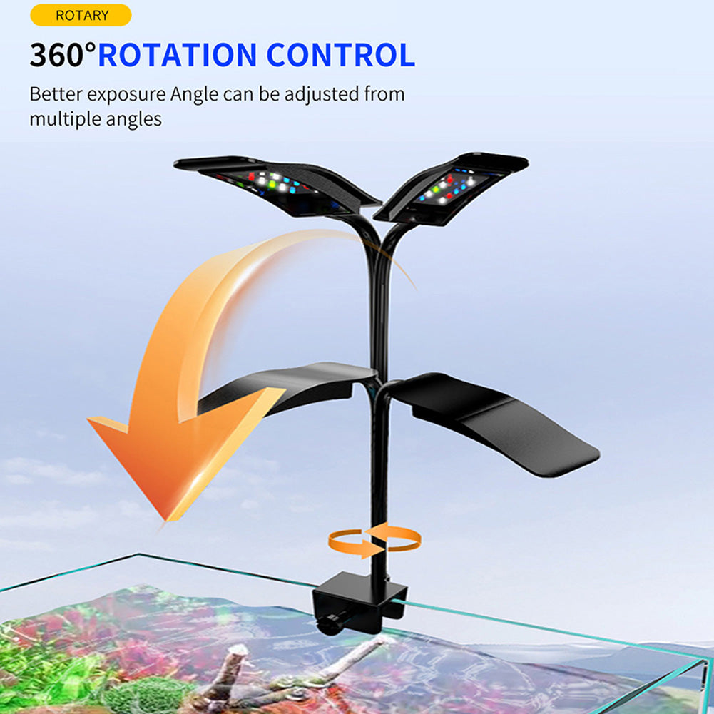 360° Rotating Clip-On Aquarium LED Light with Timer