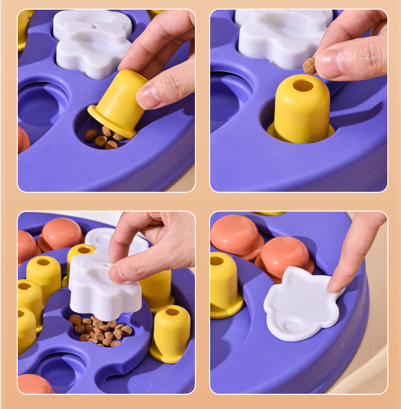 Interactive Slow Feeder Puzzle Bowl for Dogs and Cats – Promotes Healthy Eating & Boosts IQ