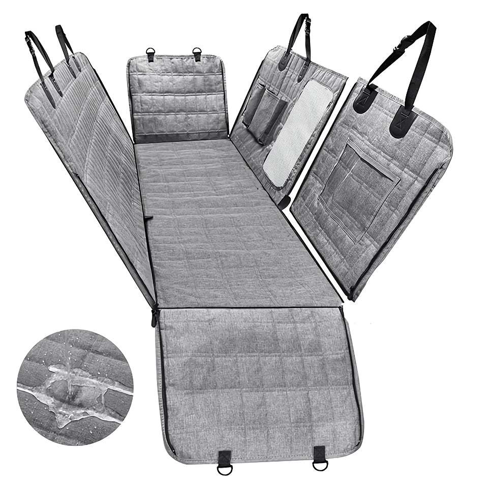 Hammock-Style Pet Seat Cover with Mesh Window