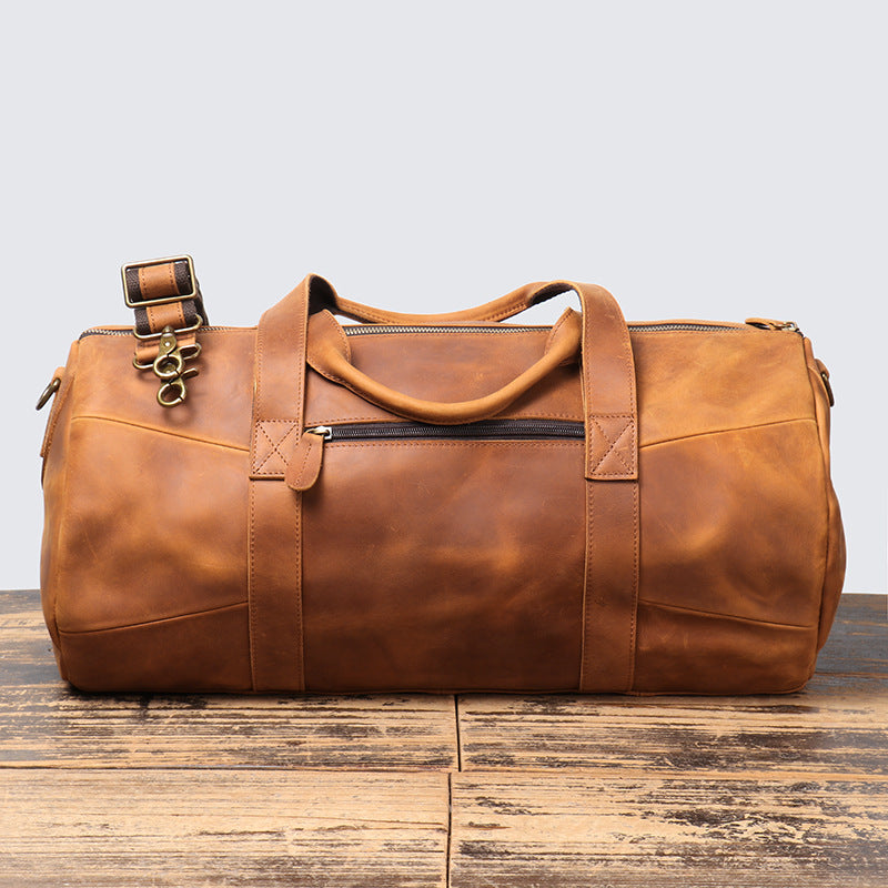 Men's Genuine Leather Portable Travel Bag