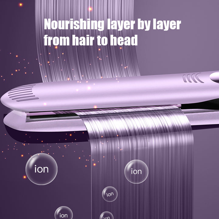 2-in-1 Flat Iron and Curling Hair Straightener with Adjustable Temperature and Digital Display