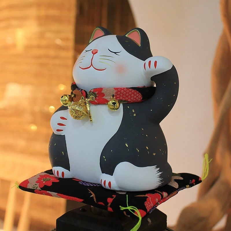 Cat Ceramic Decoration Japanese Decorative Lucky Cat Blessing Pet Cat Home Decoration