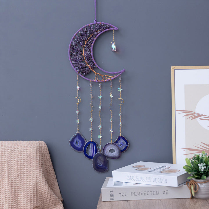 Natural Agate Crystal Crushed Stone Dream Catcher