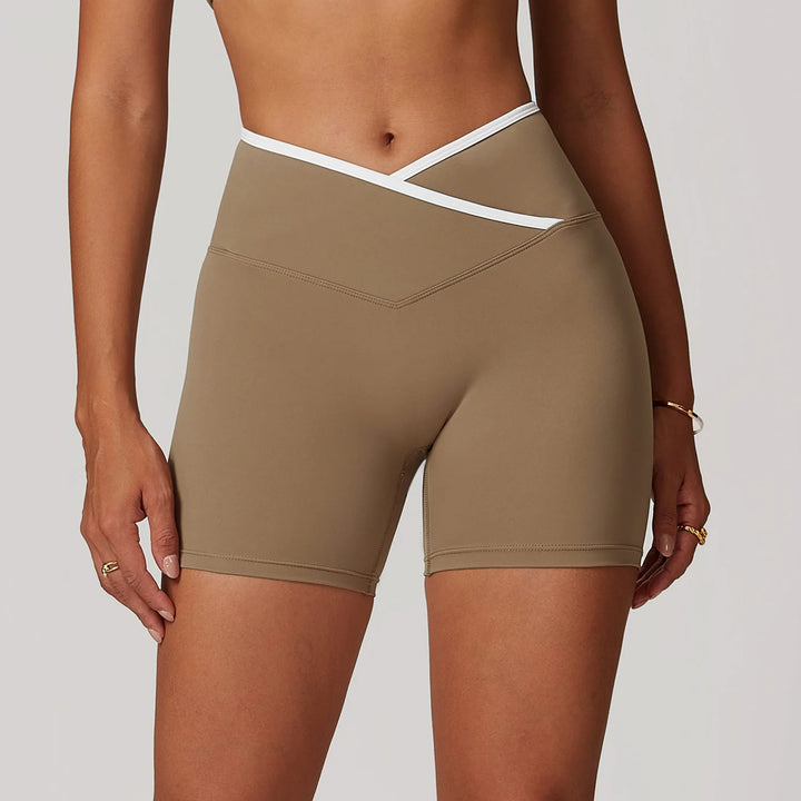 V-Shaped Waist High-Waisted Women's Yoga and Sports Shorts