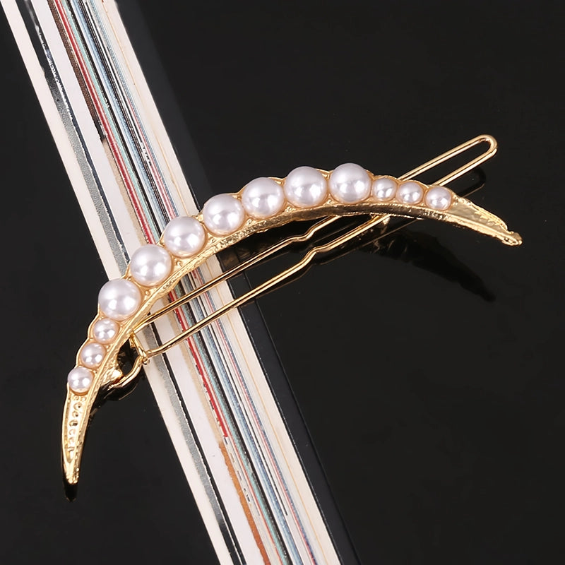 Elegant Pearl and Geometric Hairpins