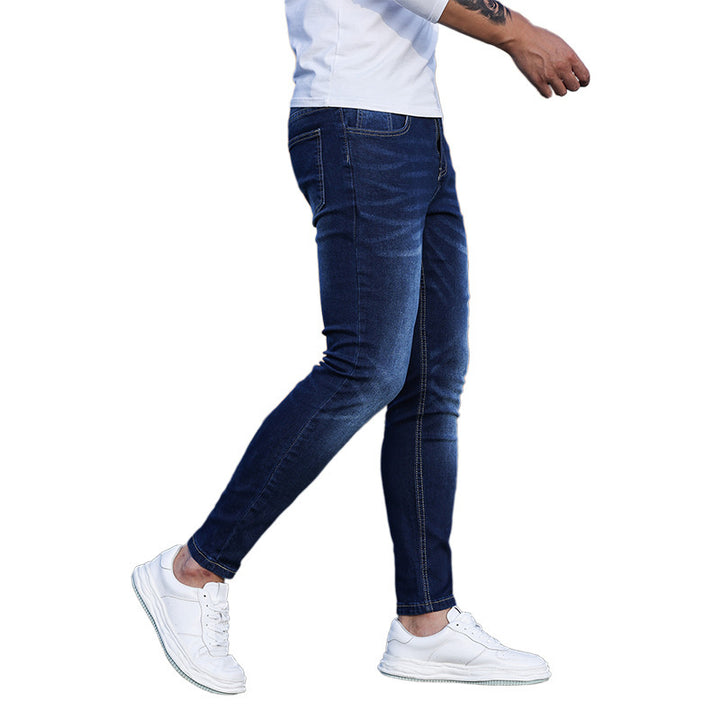 Men's Blue Stretch Skinny Denim Pants