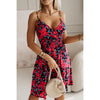Color: Black Red Flower