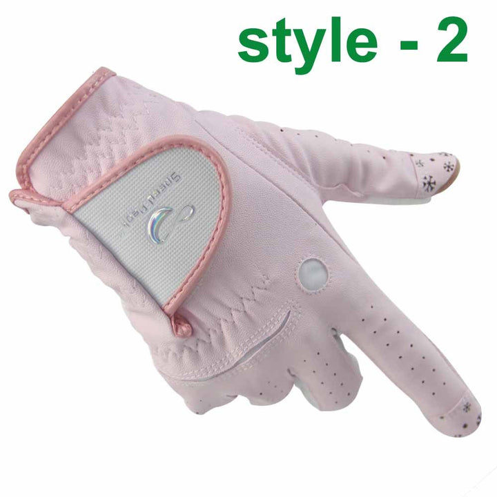 PU Fabric Breathable And Convenient Sun Protection Hands Golf Fingerless Gloves