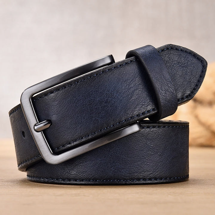 Vintage-Style PU Leather Belt for Men