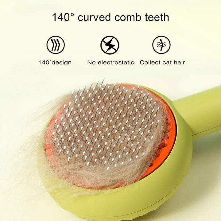 Deluxe Donut Cat & Dog Grooming Brush - Effortless Hair Removal & Comfort in One