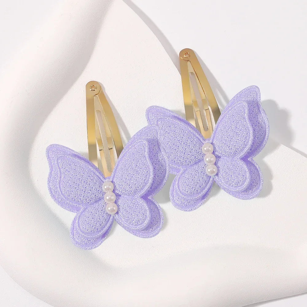 2pcs Butterfly Hair Clips for Girls