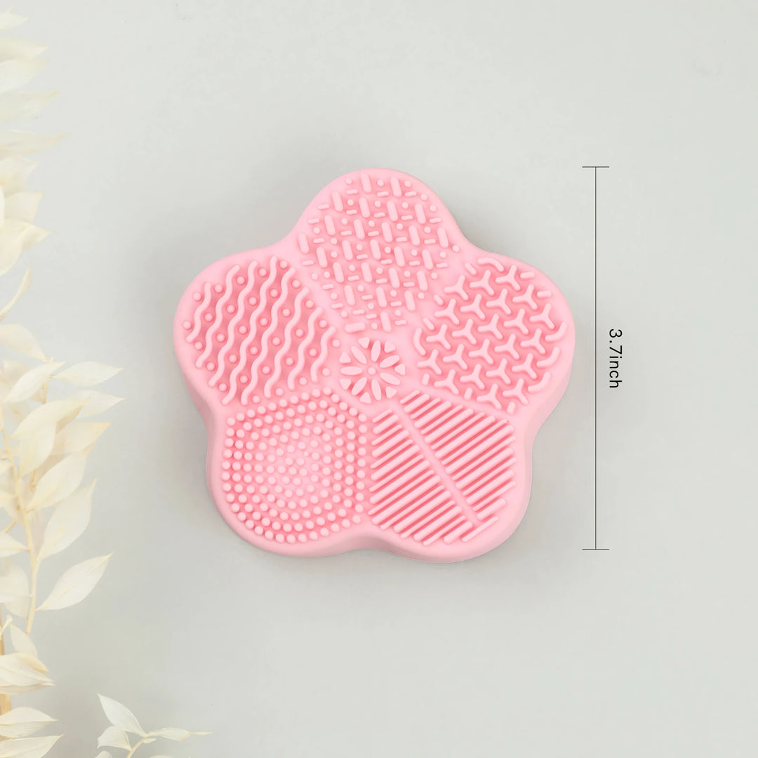 Silicone Makeup Brush Cleaner with Color Removal Sponge