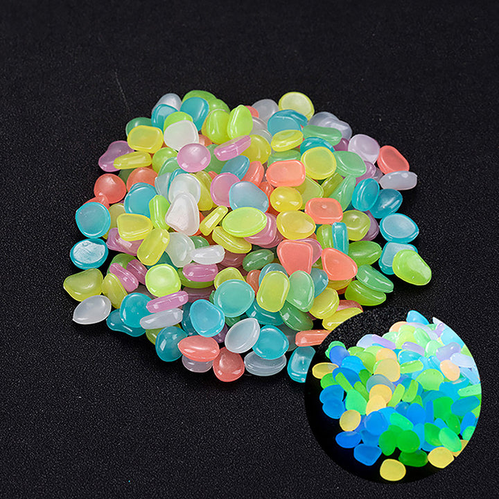 100pcs Glow-In-The-Dark Decorative Pebbles