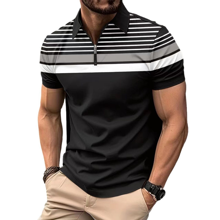 Business Striped Versatile T-shirt Men