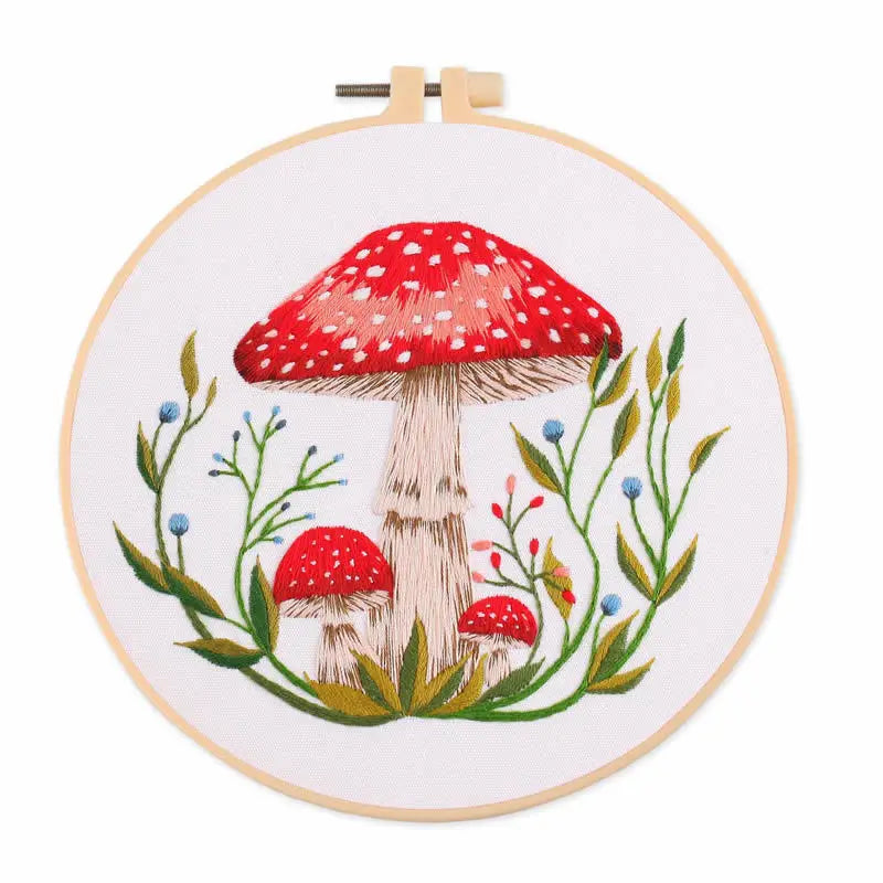 Mushroom Embroidery Kit for Beginners