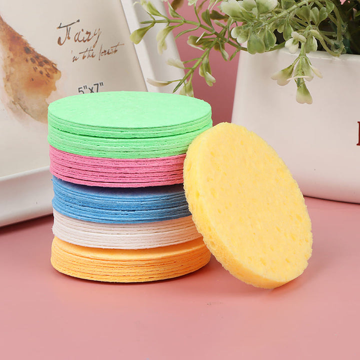 10Pcs Compressed Facial Cleansing Sponges