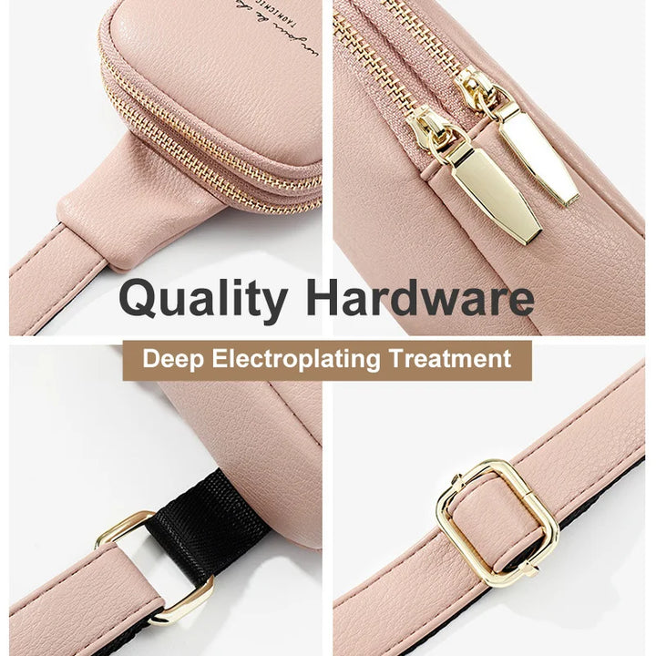 Trendy PU Leather Crossbody Chest Bag