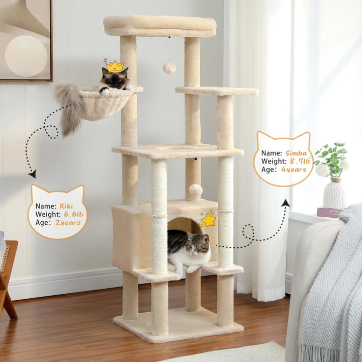 Multi-Level Cat Tree with Condo and Scratching Posts