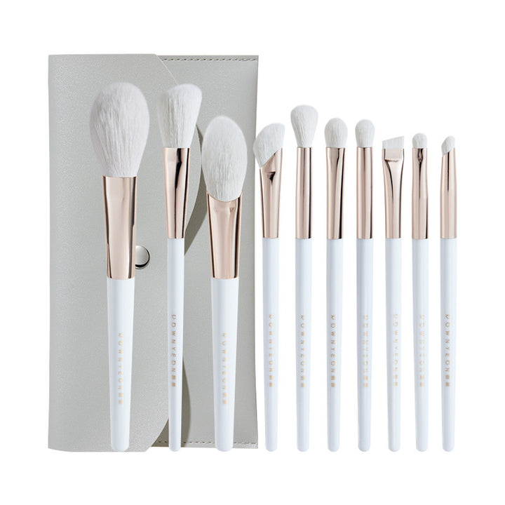 10 Pieces Of Portable Makeup Brush Sets Of Fiber Wool