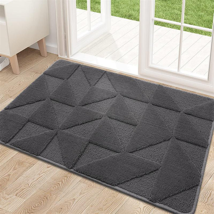 Modern Geometric Non-Slip Microfiber Door Mat