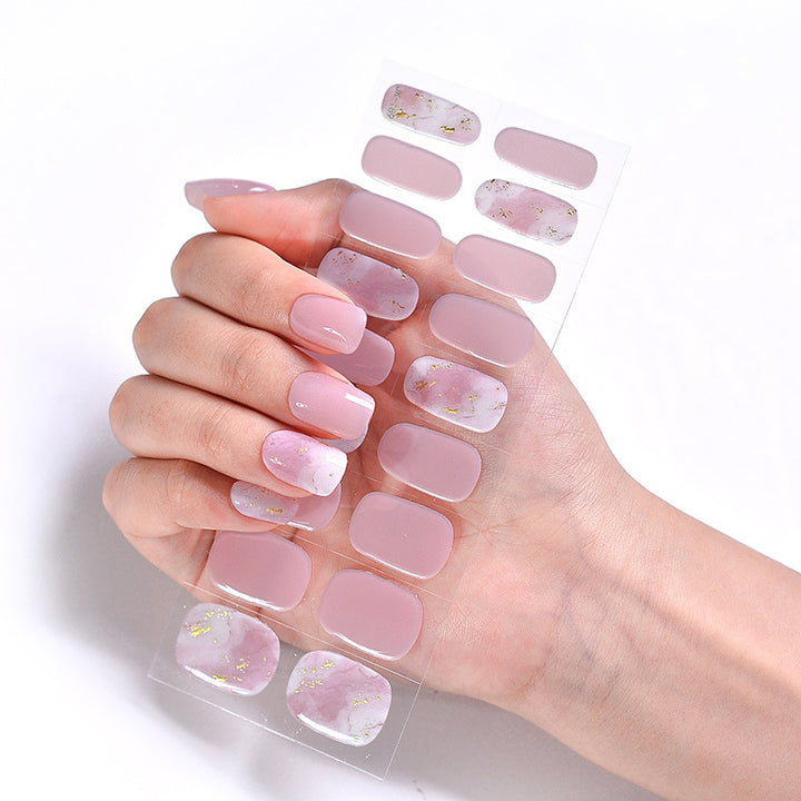 Internet Celebrity Semi-baked Gel Nail Sticker Waterproof And Durable 3d Paper Patch