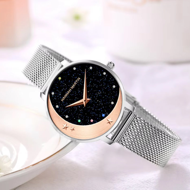 Luxury Women’s Quartz Watch with 3ATM Waterproof & Diamond Accents