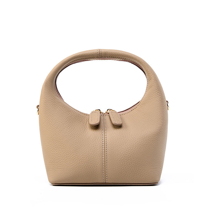 Luxurious Leather Crescent Shoulder Bag