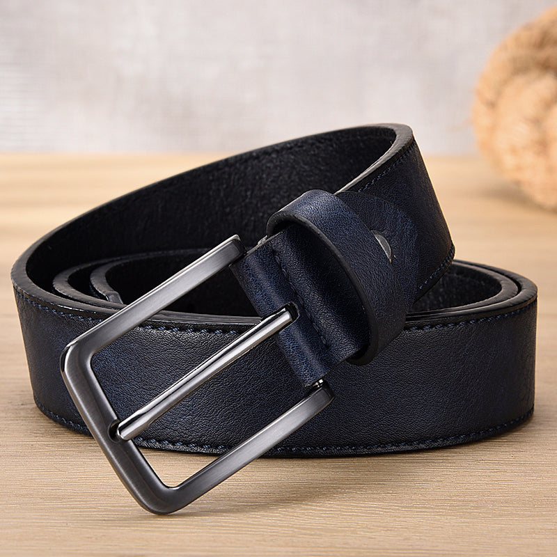 Vintage-Style PU Leather Belt for Men