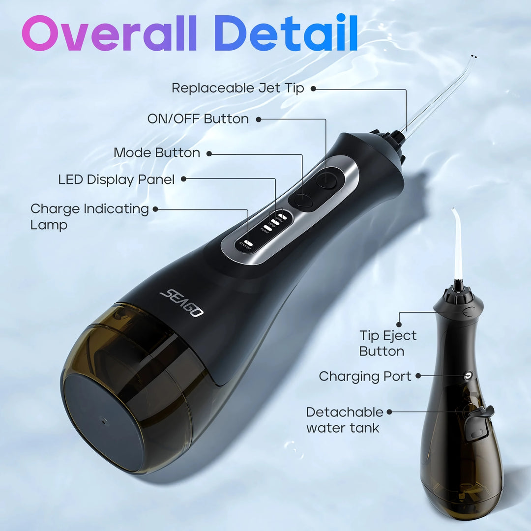 Portable Water Flosser — USB Rechargeable With 3 Modes