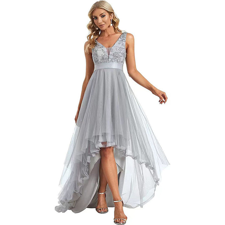 Bridesmaid Prom Evening Dress For Sequin Gauze Annual Meeting