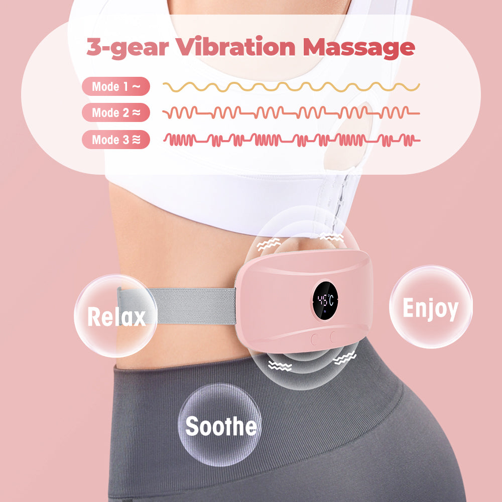 Heating and Vibrating Menstrual Relief Belt - Multi-Functional Uterine Warming and Massage Belt