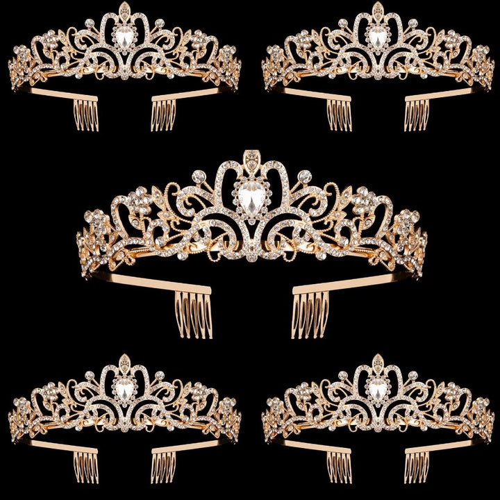 Handmade Rhinestone Pearl Tiara for Weddings, Birthdays, and Parties