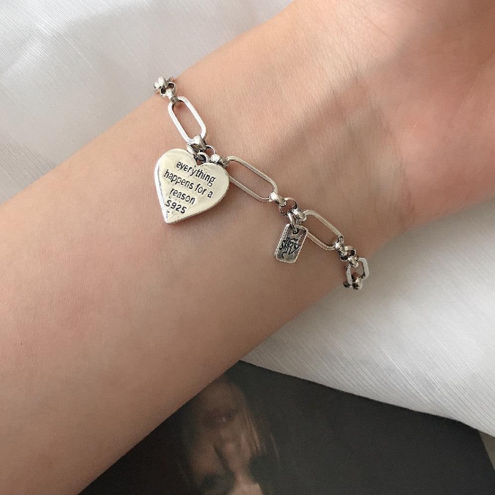 925 Loving Heart In Sterling Silver Bracelet For Women - Trendha