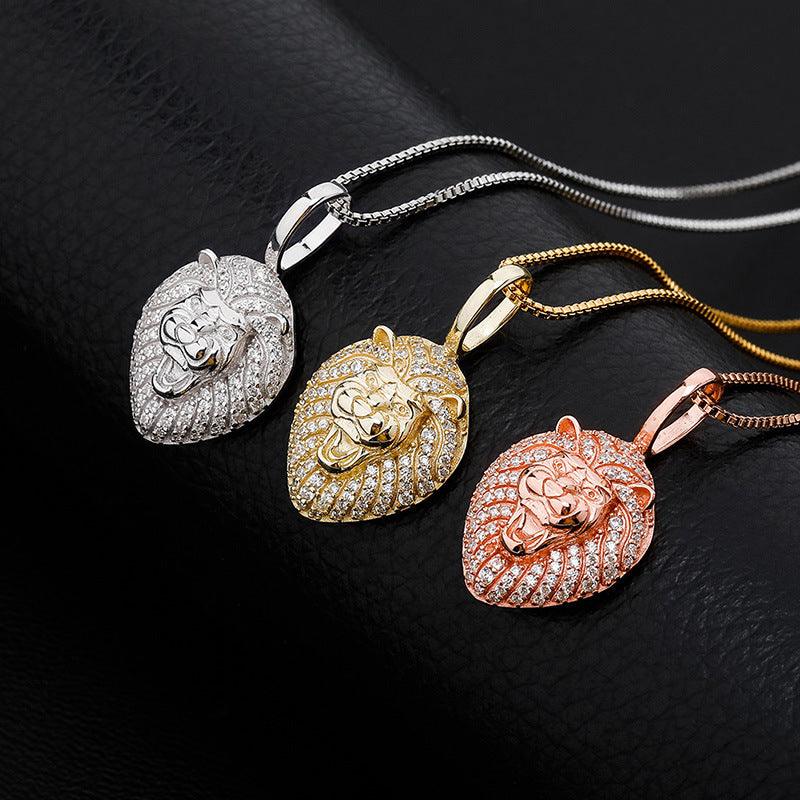 925 Silver Solid Pendant Inlaid With Zircon Hip-hop Clavicle Chain - Trendha