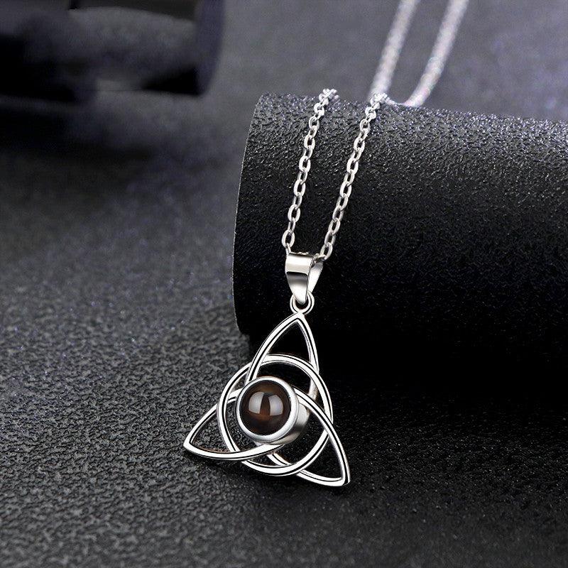925Silver 100Language Projection Necklace - Trendha