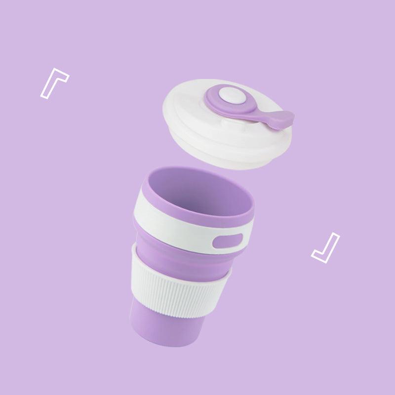 Silicone Portable Straw Water Cup Coffee Cup Folding Cup - Trendha