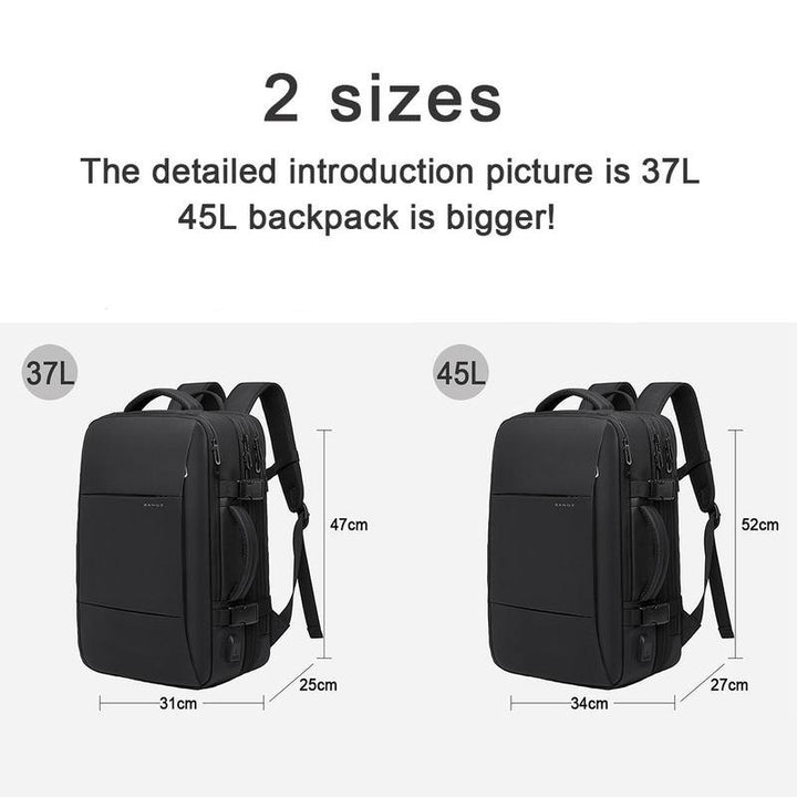 Expandable USB Travel Backpack for Men