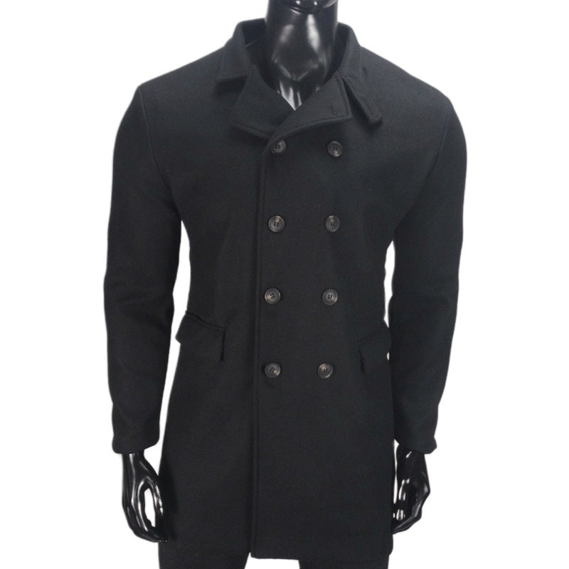 European And American New Plus Size Woolen Coat Men