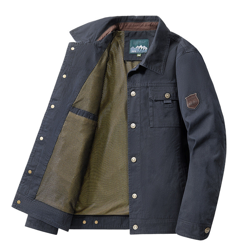 Solid Color Casual Jacket Men's Coat