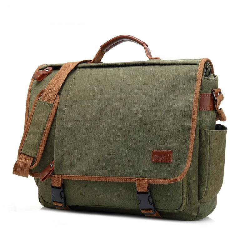 Men's Canvas Waterproof Large Capacity Shoulder Bag