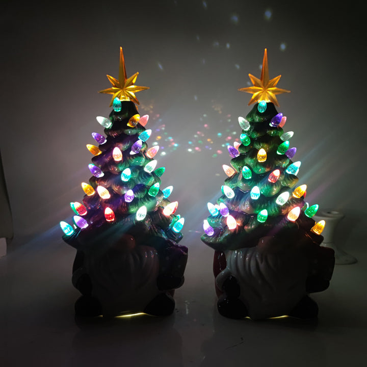 Battery Light-emitting Resin Dwarf Lantern Ceramic Table Decorations