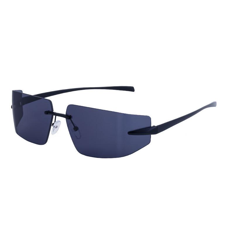 Luxury Rimless Rectangular Sunglasses