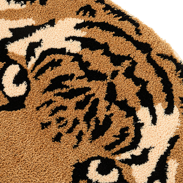 Tiger Head Tufted Rug for Living Room and Kids Bedroom