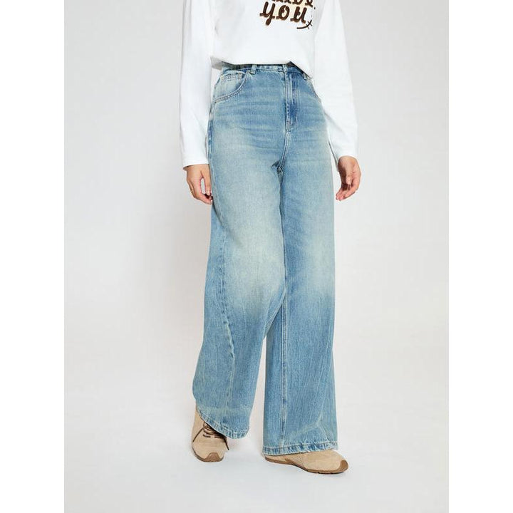 Women's Two-tone High Waist Wide Leg Jeans